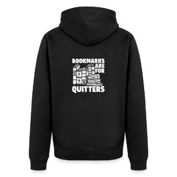 Les signets sont amusants pour les amateurs de livres de Quitter - Veste à capuche bio Premium Unisexe - noir - Dos - Nico (187cm)