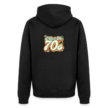 70s Costume 70s Styles 1970s Outfit 70s Disco - Unisex Premium Organic Zip Hoodie - black - Back - Nico (187cm)