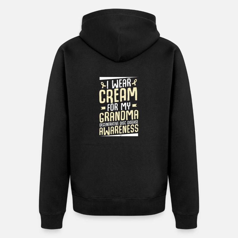 Je porte de la crème pour ma grand-mère dégénérative - Veste à capuche bio Premium Unisexe - noir