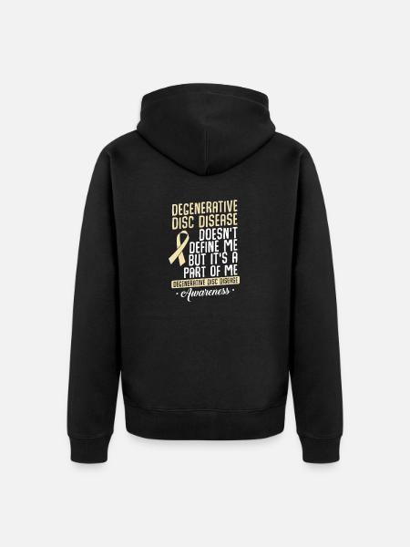 Ddd Fighter Discopathie dégénérative - Veste à capuche bio Premium Unisexe - noir
