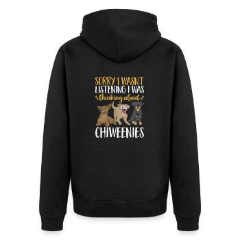 Chiweenie Chien - Veste à capuche bio Premium Unisexe - noir - Dos - Nico (187cm)