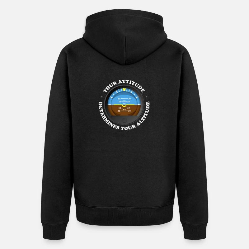 Votre attitude détermine votre altitude - - Veste à capuche bio Premium Unisexe - noir