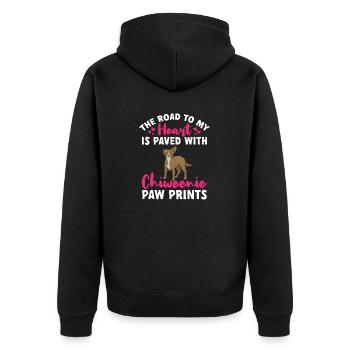 Chiweenie Chien - Veste à capuche bio Premium Unisexe - noir - Dos - Nico (187cm)