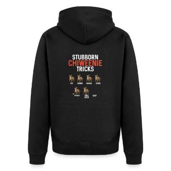 Chiweenie Chien - Veste à capuche bio Premium Unisexe - noir - Dos - Nico (187cm)