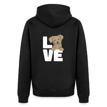 Chiweenie Chien - Veste à capuche bio Premium Unisexe - noir - Dos - Nico (187cm)