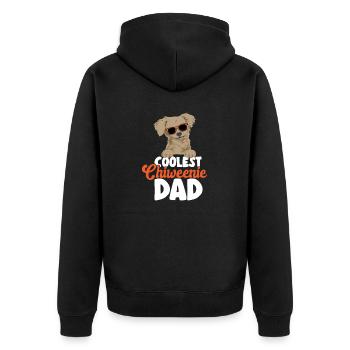 Chiweenie Chien - Veste à capuche bio Premium Unisexe - noir - Dos - Nico (187cm)
