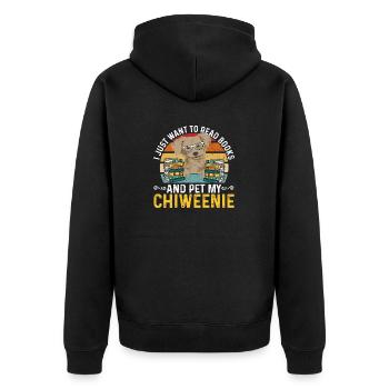 Chiweenie Chien - Veste à capuche bio Premium Unisexe - noir - Dos - Nico (187cm)