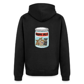 Chiweenie Chien - Veste à capuche bio Premium Unisexe - noir - Dos - Nico (187cm)