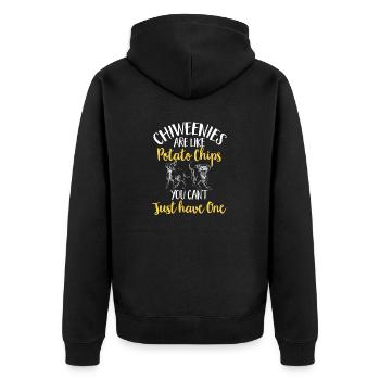 Chiweenie Chien - Veste à capuche bio Premium Unisexe - noir - Dos - Nico (187cm)