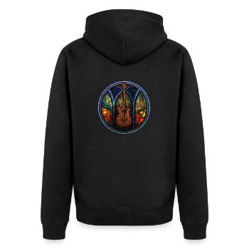 Guitar Lover Fashion - Funny Artisan Guitar Staine - Veste à capuche bio Premium Unisexe - noir - Dos - Nico (187cm)