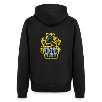 Viking Thunder Gaming Style - Unisex Premium Organic Zip Hoodie - black - Back - Nico (187cm)