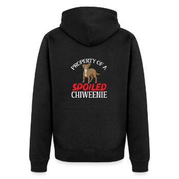 Chiweenie Chien - Veste à capuche bio Premium Unisexe - noir - Dos - Nico (187cm)