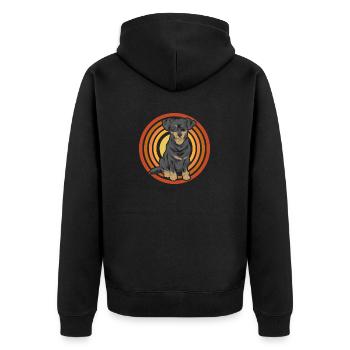 Chiweenie Chien - Veste à capuche bio Premium Unisexe - noir - Dos - Nico (187cm)