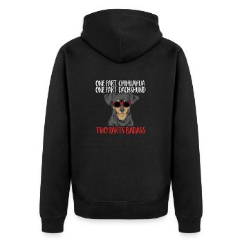 Chiweenie Chien - Veste à capuche bio Premium Unisexe - noir - Dos - Nico (187cm)