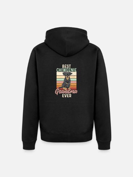 Chiweenie Chien - Veste à capuche bio Premium Unisexe - noir