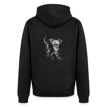 Chiweenie Chien - Veste à capuche bio Premium Unisexe - noir - Dos - Nico (187cm)
