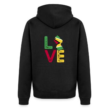 Guyana Flag Guyanais Guyanais - Veste à capuche bio Premium Unisexe - noir - Dos - Nico (187cm)