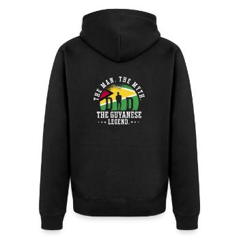 Guyana Flag Guyanais Guyanais - Veste à capuche bio Premium Unisexe - noir - Dos - Nico (187cm)