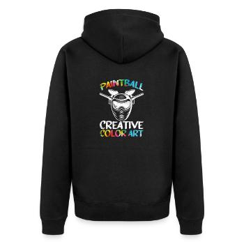 Paintball Creative Paint Color Art Airsoft Paint - Veste à capuche bio Premium Unisexe - noir - Dos - Nico (187cm)