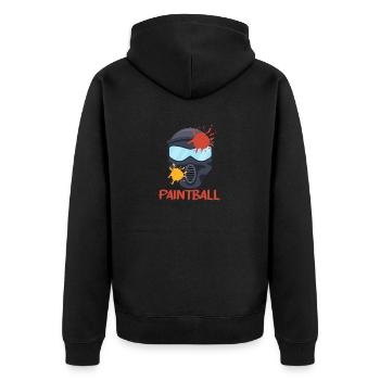 Paintball Gesichtsmaske Lustige Paint Ball Team - Unisex Premium Bio Zip Hoodie - Schwarz - Hinten - Nico (187cm)
