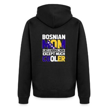 Bosnie-Herzégovine Drapeau Bosnie - Veste à capuche bio Premium Unisexe - noir - Dos - Nico (187cm)
