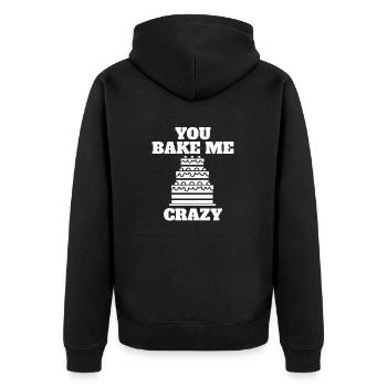 Baker, baking, confectioner, bakery, confectionery - Unisex Premium Organic Zip Hoodie - black - Back - Nico (187cm)