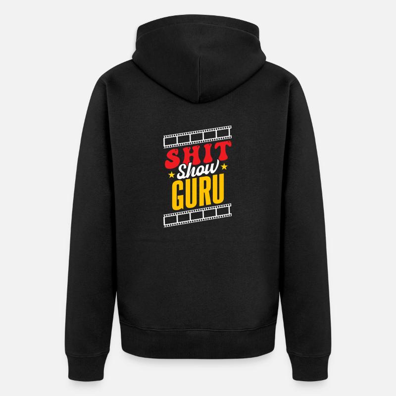 Scheiße-Show-Guru - Unisex Premium Bio Zip Hoodie - Schwarz