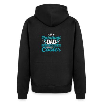 I'm a paintball dad Funny paintballer - Unisex Premium Organic Zip Hoodie - black - Back - Nico (187cm)