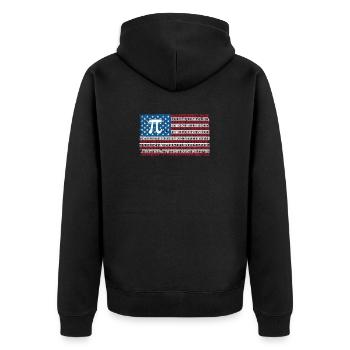 Juillet 4 Pi Day American Flag Mathematics USA - Veste à capuche bio Premium Unisexe - noir - Dos - Nico (187cm)