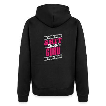 Shit Show Guru Femmes Superviseur Gestion du Chaos - Veste à capuche bio Premium Unisexe - noir - Dos - Nico (187cm)