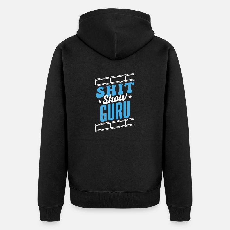 Scheiße-Show-Guru - Unisex Premium Bio Zip Hoodie - Schwarz