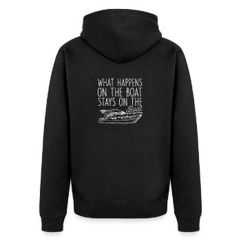 Ce qui se passe sur le bateau reste sur le bateau - Veste à capuche bio Premium Unisexe - noir - Dos - Nico (187cm)