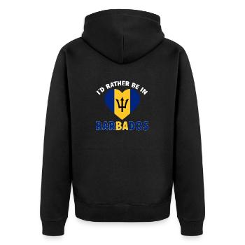 Drapeau de la Barbade Bayan barbadien - Veste à capuche bio Premium Unisexe - noir - Dos - Nico (187cm)
