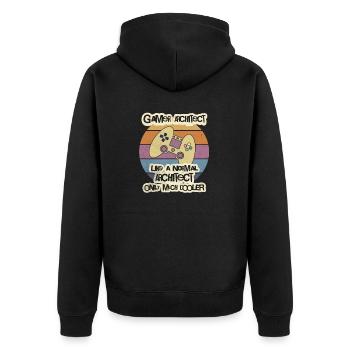 T-shirt Gamer Architect, Chemise d’architecture, Archi - Veste à capuche bio Premium Unisexe - noir - Dos - Nico (187cm)