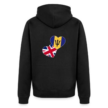 Drapeau de la Barbade Bayan barbadien - Veste à capuche bio Premium Unisexe - noir - Dos - Nico (187cm)