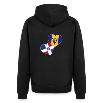 Drapeau de la Barbade Bayan barbadien - Veste à capuche bio Premium Unisexe - noir - Dos - Nico (187cm)