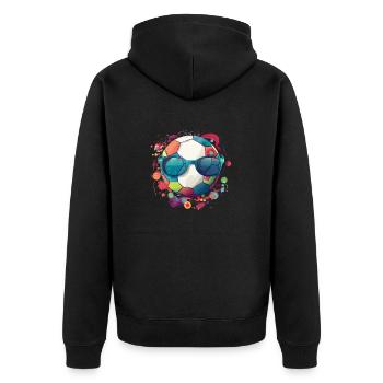 Joueur de football Cool Athlète Sports Jeu de football - Veste à capuche bio Premium Unisexe - noir - Dos - Nico (187cm)