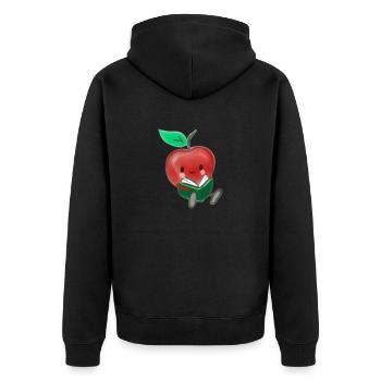 Buch lesen Bookaholic Lesen Bibliothekslehrer - Unisex Premium Bio Zip Hoodie - Schwarz - Hinten - Nico (187cm)
