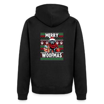 Mignon Costume de Noël de Chien Labrador Noir - Merry - Veste à capuche bio Premium Unisexe - noir - Dos - Nico (187cm)