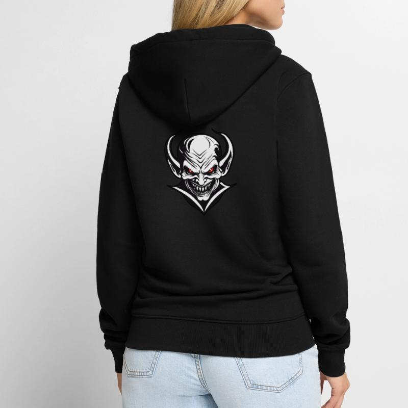 Devil / Hell / Horror / Devilish / Evil Unisex Premium Organic Zip Hoodie