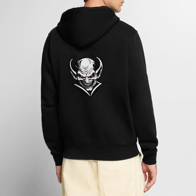 Devil / Hell / Horror / Devilish / Evil Unisex Premium Organic Zip Hoodie