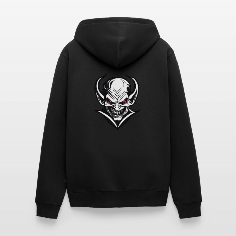 Devil / Hell / Horror / Devilish / Evil Unisex Premium Organic Zip Hoodie