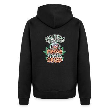 citation humour pour cadeau grand mémé ou mamie - Veste à capuche bio Premium Unisexe - noir - Dos - Nico (187cm)
