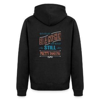 books fun statement blogger article cool - Unisex Premium Bio Zip Hoodie - Schwarz - Hinten - Nico (187cm)
