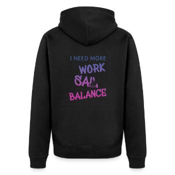sail sailing segeln - Unisex Premium Bio Zip Hoodie - Schwarz - Hinten - Nico (187cm)