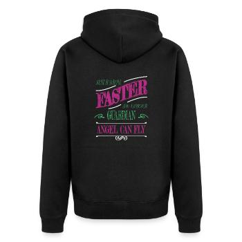 baseballcoffeemug birthday present idea repair - Unisex Premium Bio Zip Hoodie - Schwarz - Hinten - Nico (187cm)