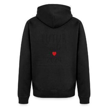 Future Uncle - 2024 - Unisex Premium Organic Zip Hoodie - black - Back - Nico (187cm)