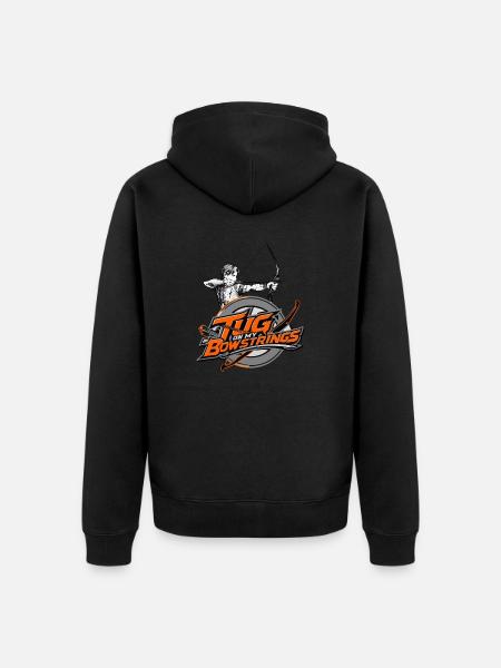 Bogenschießenspruch - Unisex Premium Bio Zip Hoodie - Schwarz