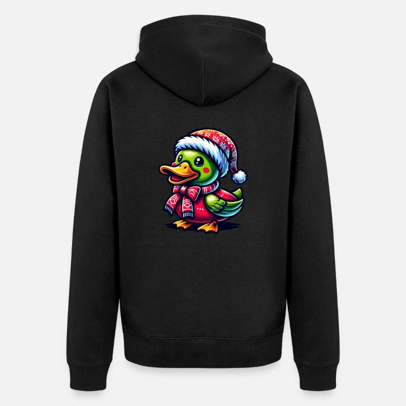 Noël Canard Sucré - Veste à capuche bio Premium Unisexe - noir