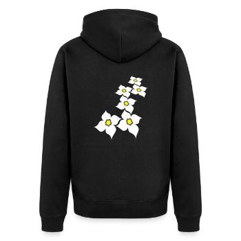 Beaucoup de jolies fleurs motif décoratif coloré belle - Veste à capuche bio Premium Unisexe - noir - Dos - Nico (187cm)
